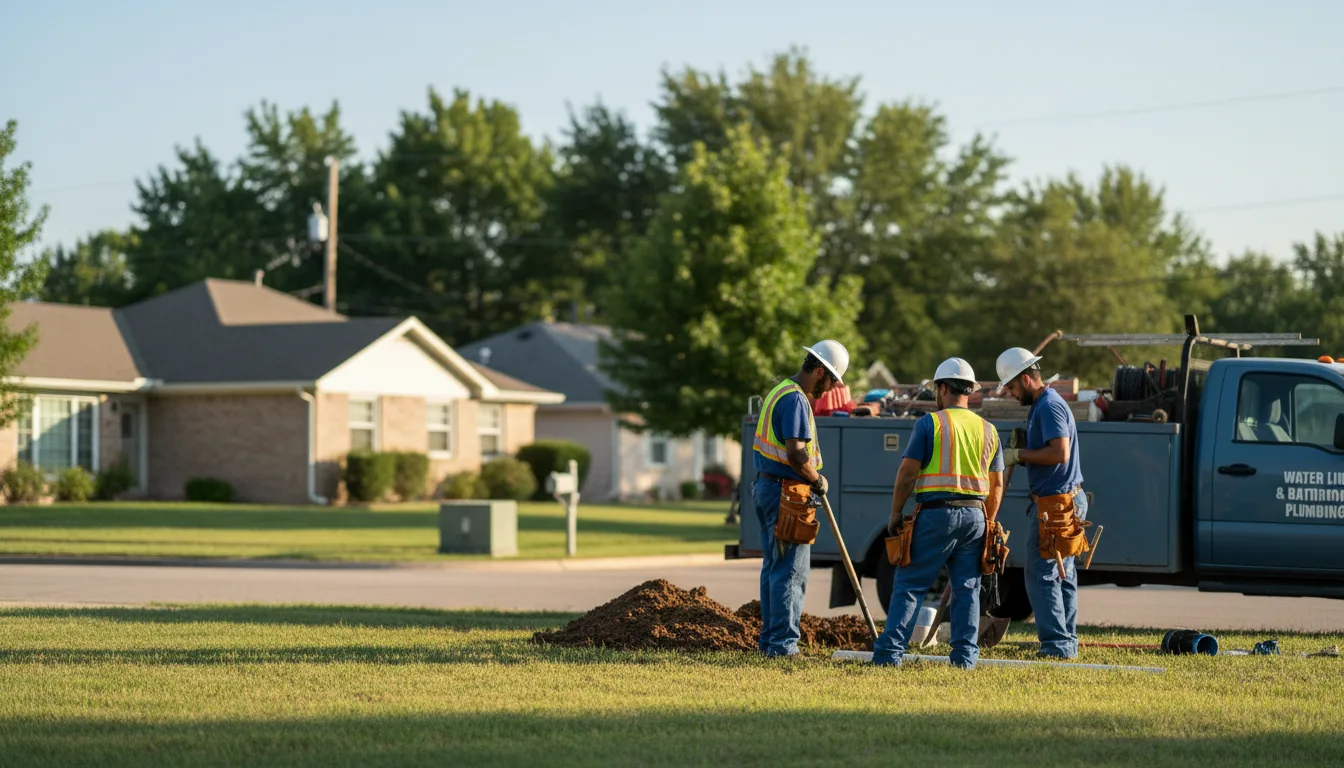 Residential water line and bathroom plumbing service in Jasonville, IN